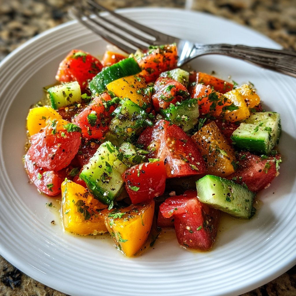 Tomaten Gurken Salat Zum Grillen