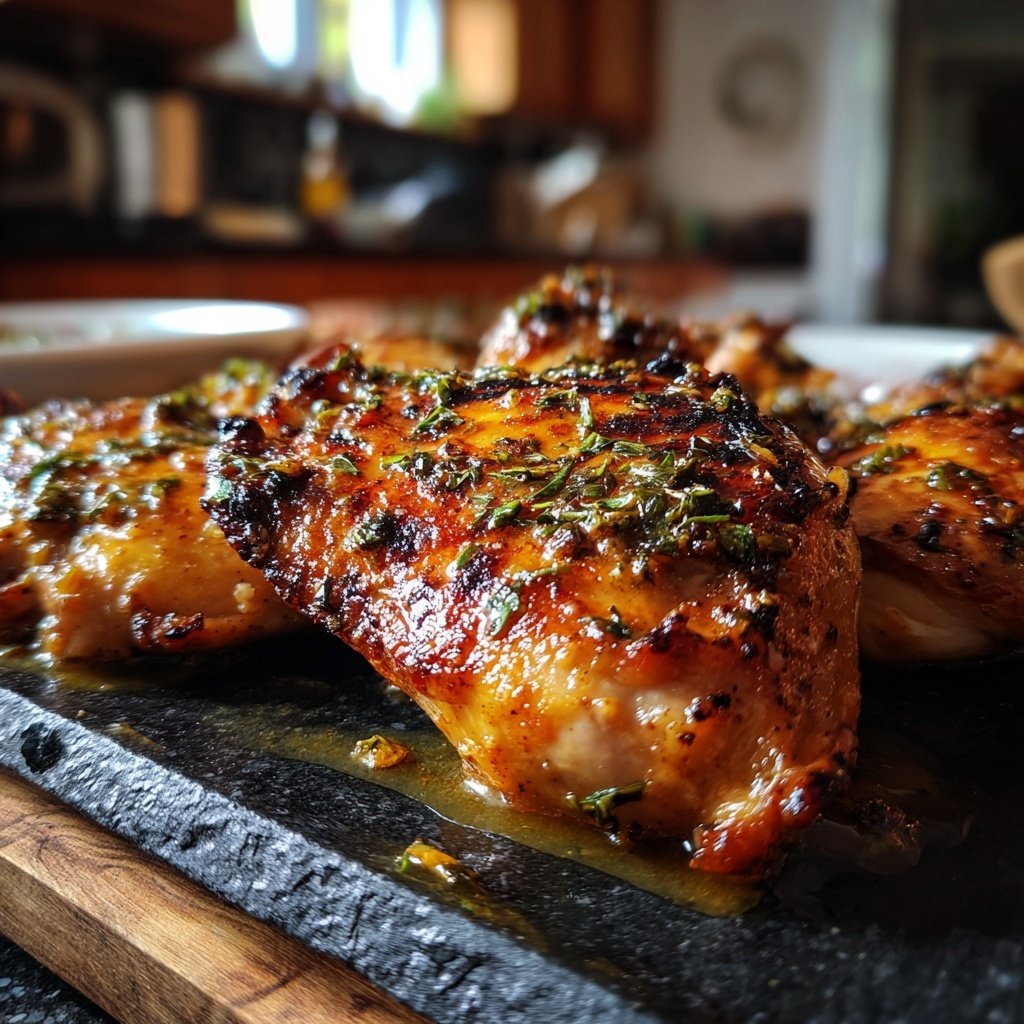 Gegrilltes Hähnchen Mit Honig Senf Marinade