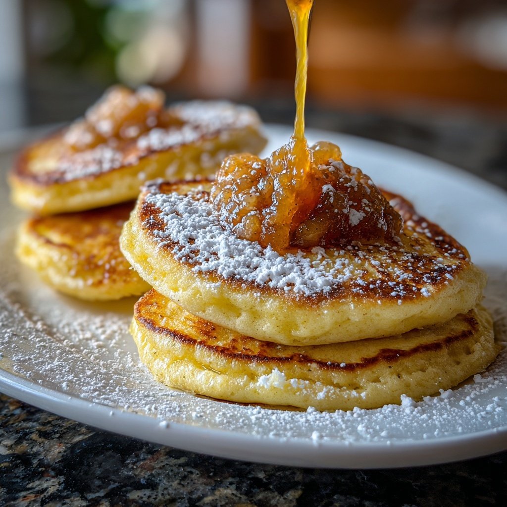Pfannkuchen mit Apfelmus