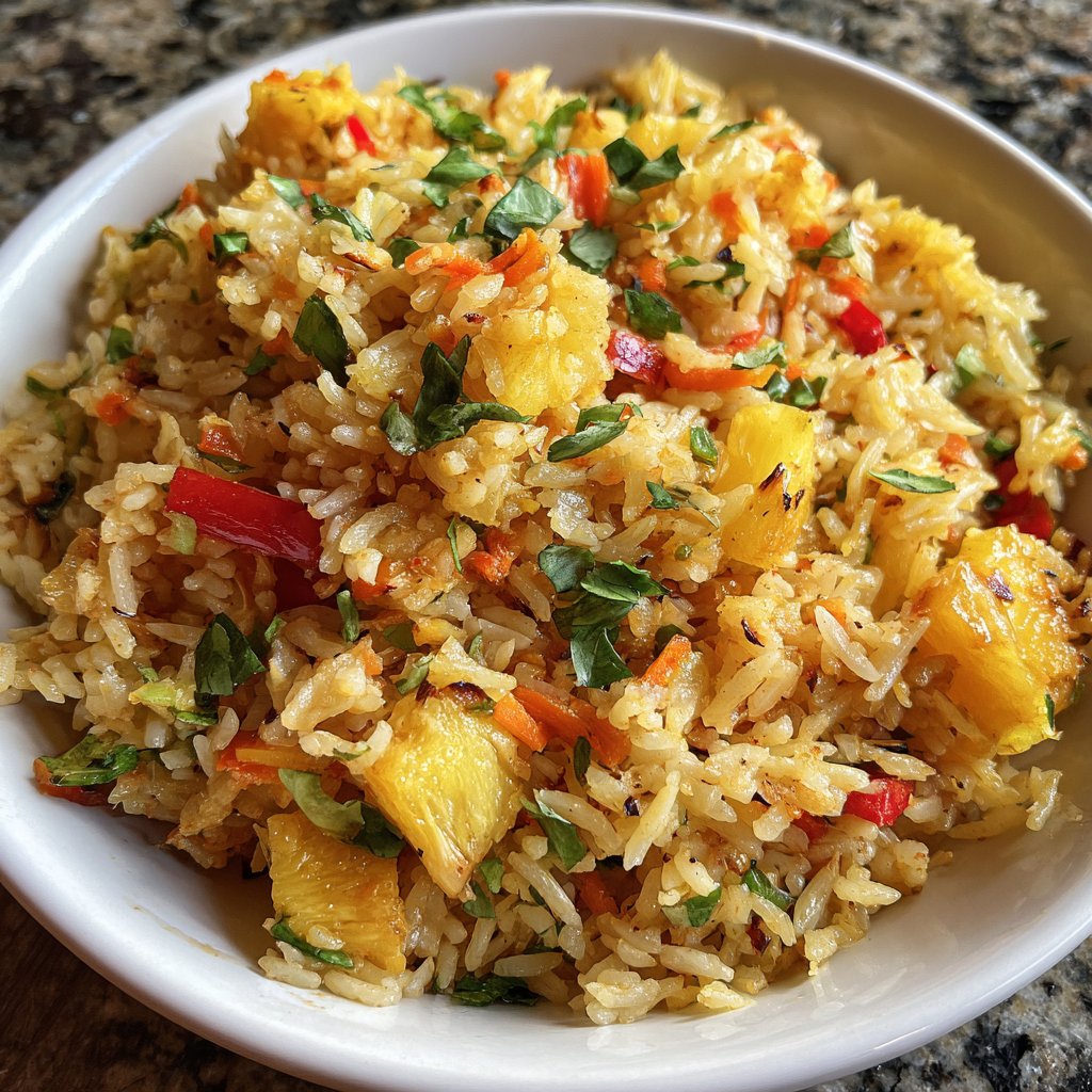 Gebratener Reis mit Ananas