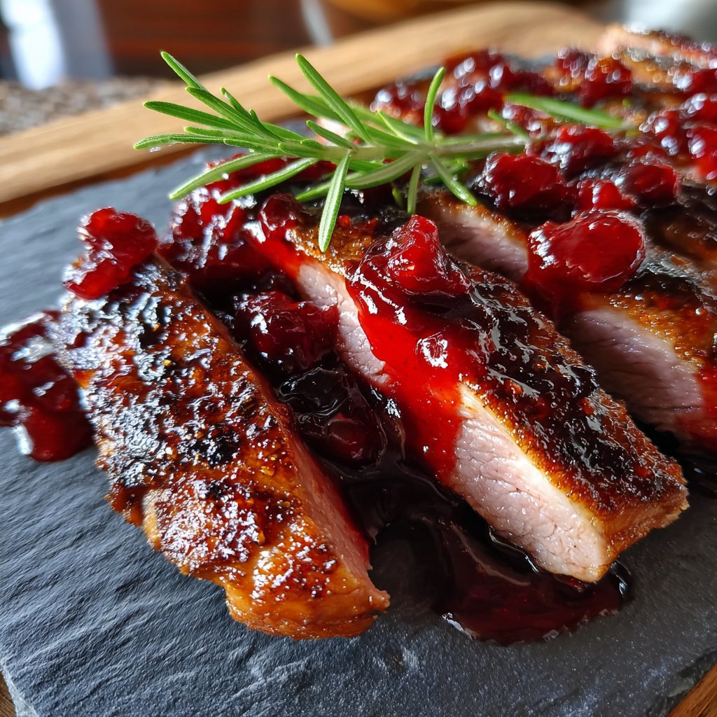 Entenbrust mit Kirschsauce