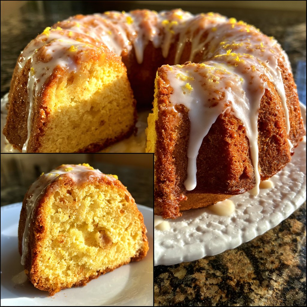 Zitronenkuchen mit Zitronenquark