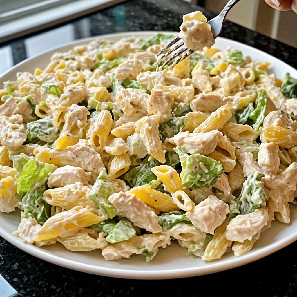 Chicken Caesar Pasta Salat